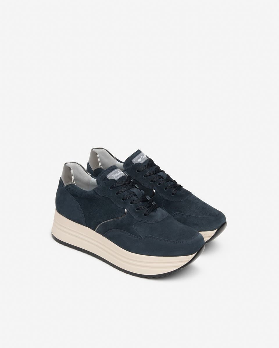 Nero Giardini sneakers da donna in pelle scamosciata incanto blu I617341D207 - 2