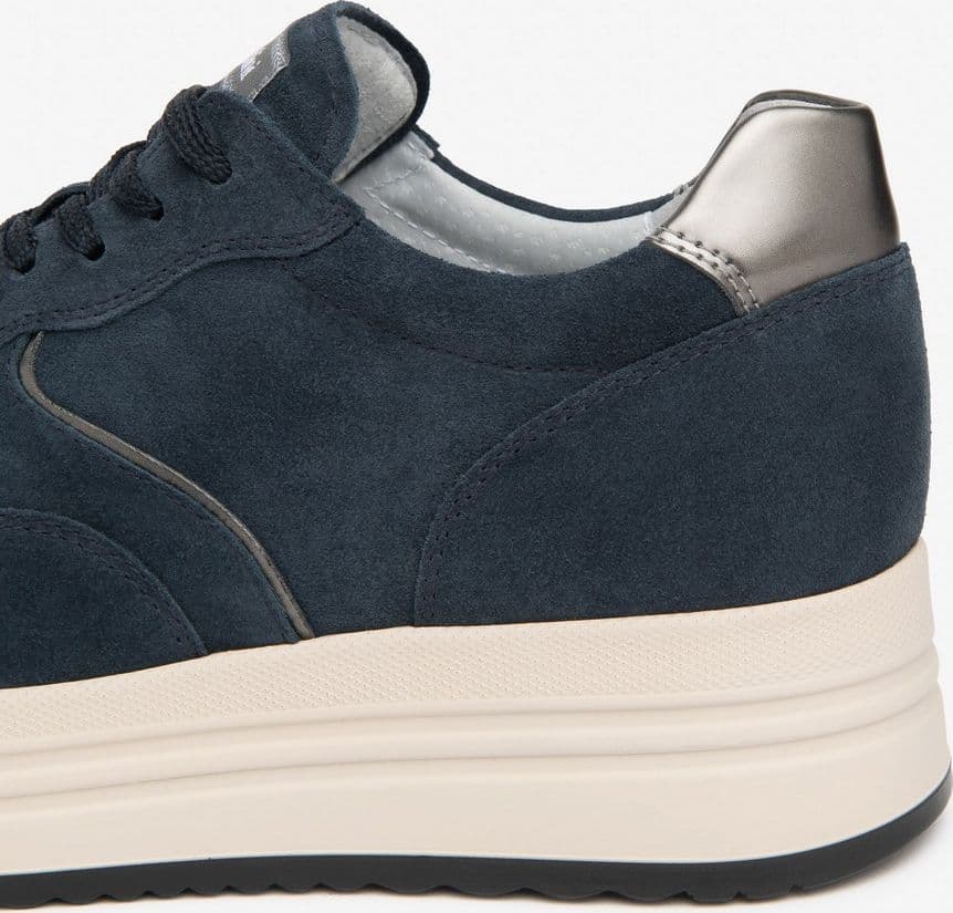Nero Giardini sneakers da donna in pelle scamosciata incanto blu I617341D207 - 3