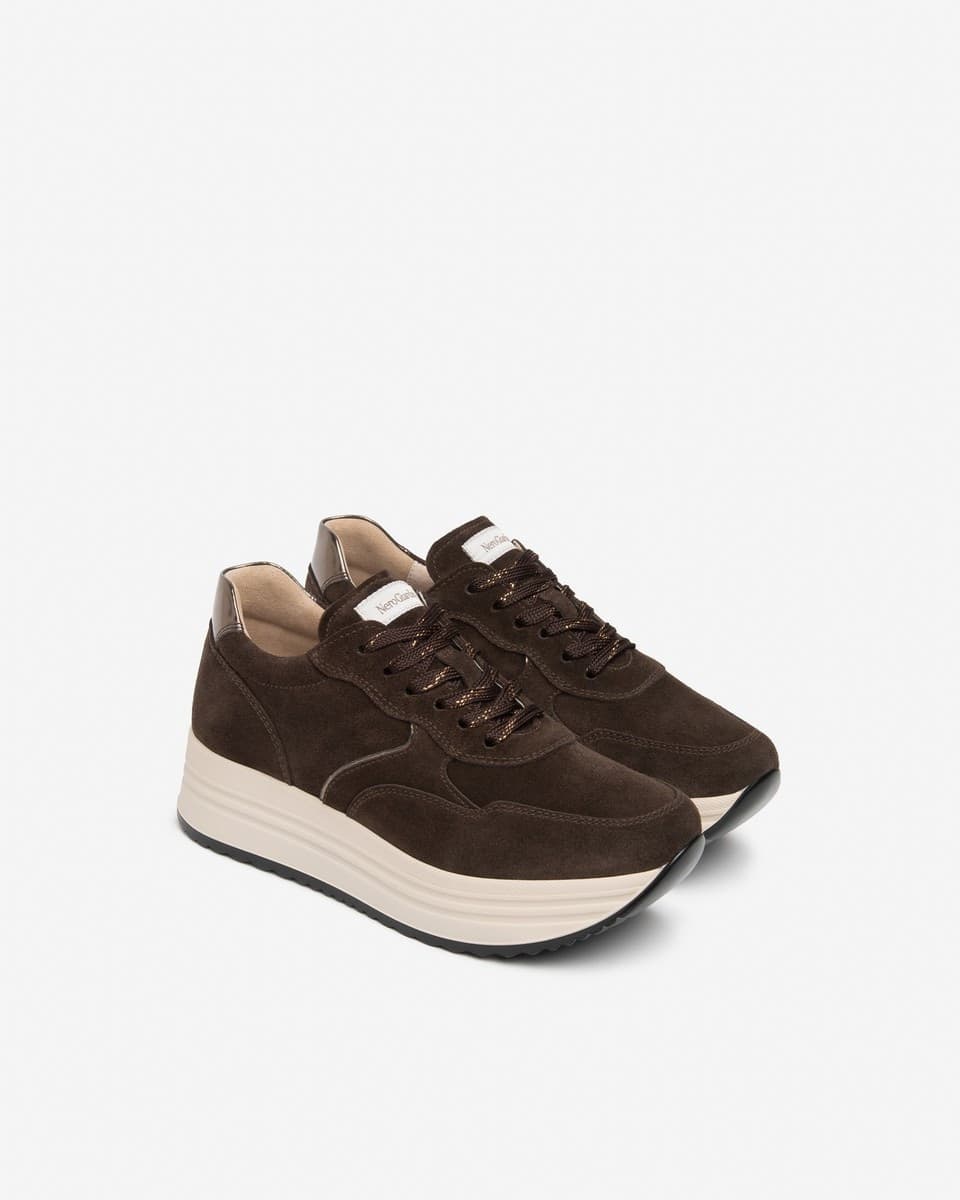 Nero Giardini sneakers da donna in pelle scamosciata testa di moro I617341D300 - 2