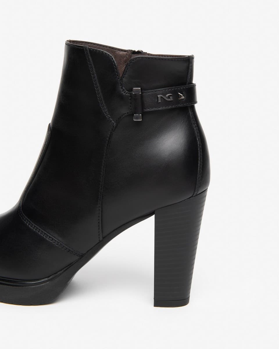NeroGiardini stivaletti da donna in pelle nero I617270D100 - 3