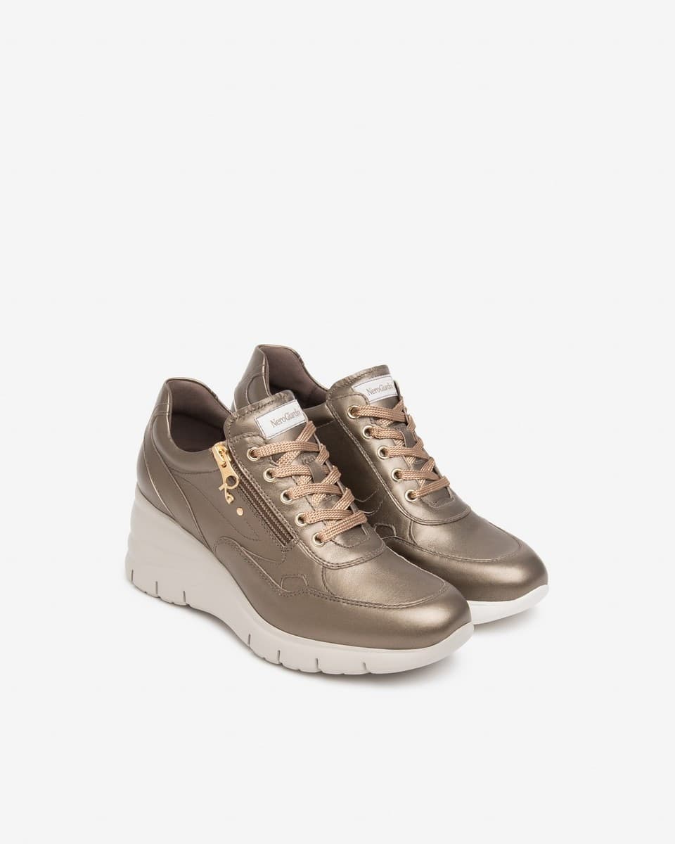 Nero Giardini sneakers da donna in pelle brown laminata I617401D322 - 2