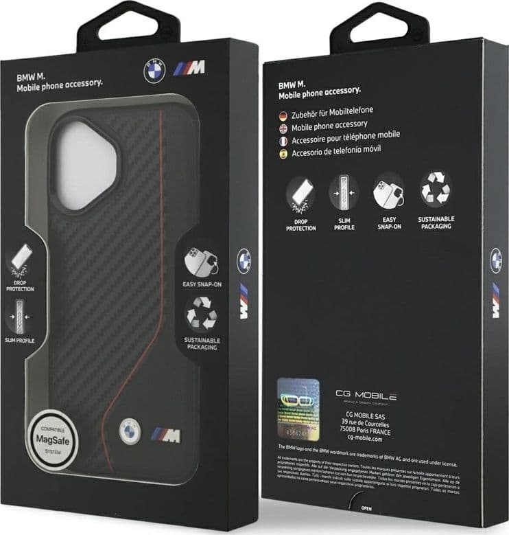 BMW M Carbon Line & Logo MagSafe - Case iPhone 17 (red) - 8
