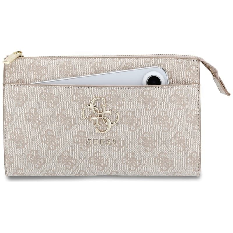 Pochette per cellulare Guess 4G con logo grande - Borsa a mano per cellulare (rosa) - 5