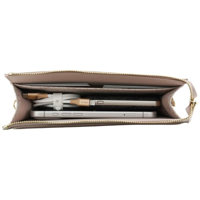 Pochette per cellulare Guess 4G con logo grande - Borsa a mano per cellulare (rosa) - 6