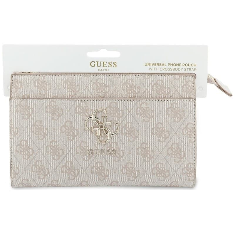 Pochette per cellulare Guess 4G con logo grande - Borsa a mano per cellulare (rosa) - 7