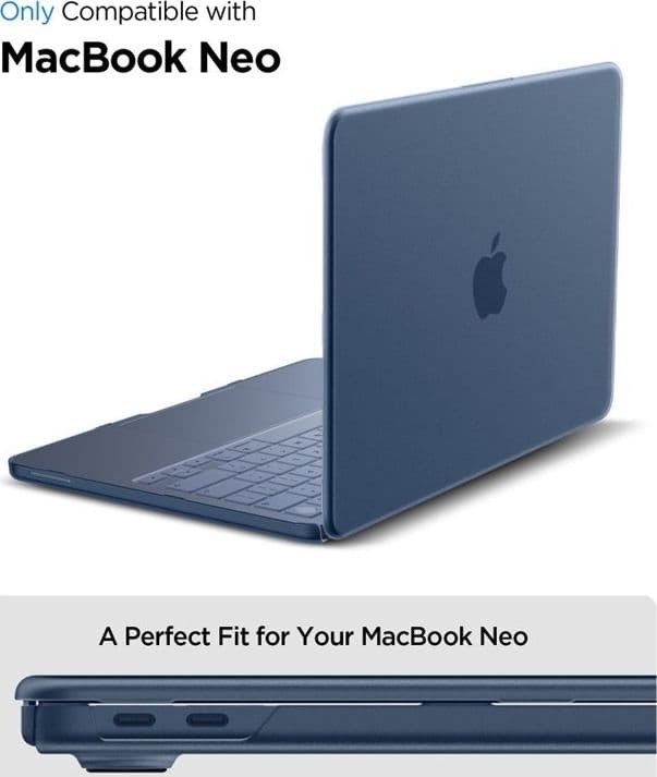 Spigen AirSkin - Custodia per MacBook Neo (Indaco Ghiaccio) - 6