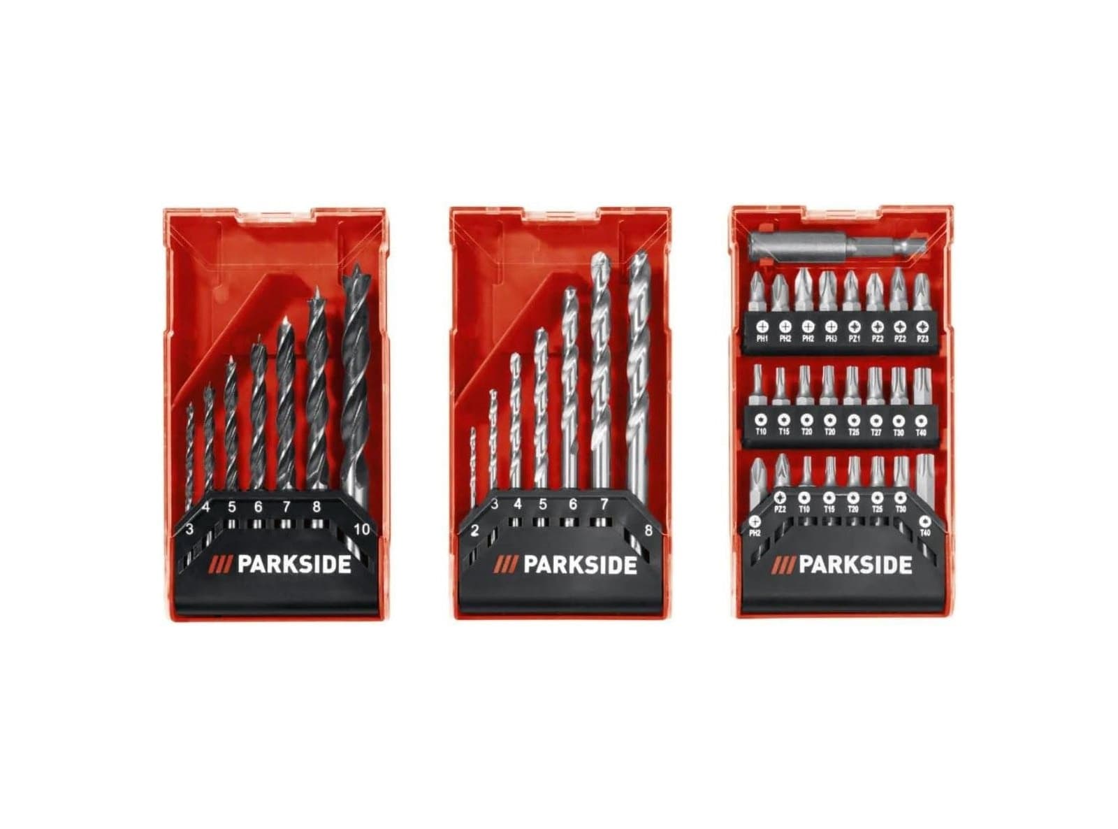 Set Avvitatore a Batteria 12V PARKSIDE PERFORMANCE PBSPA 12 E4 Brushless con Caricatore Batteria Litio 2A Punte Inserti e Accessori - 4