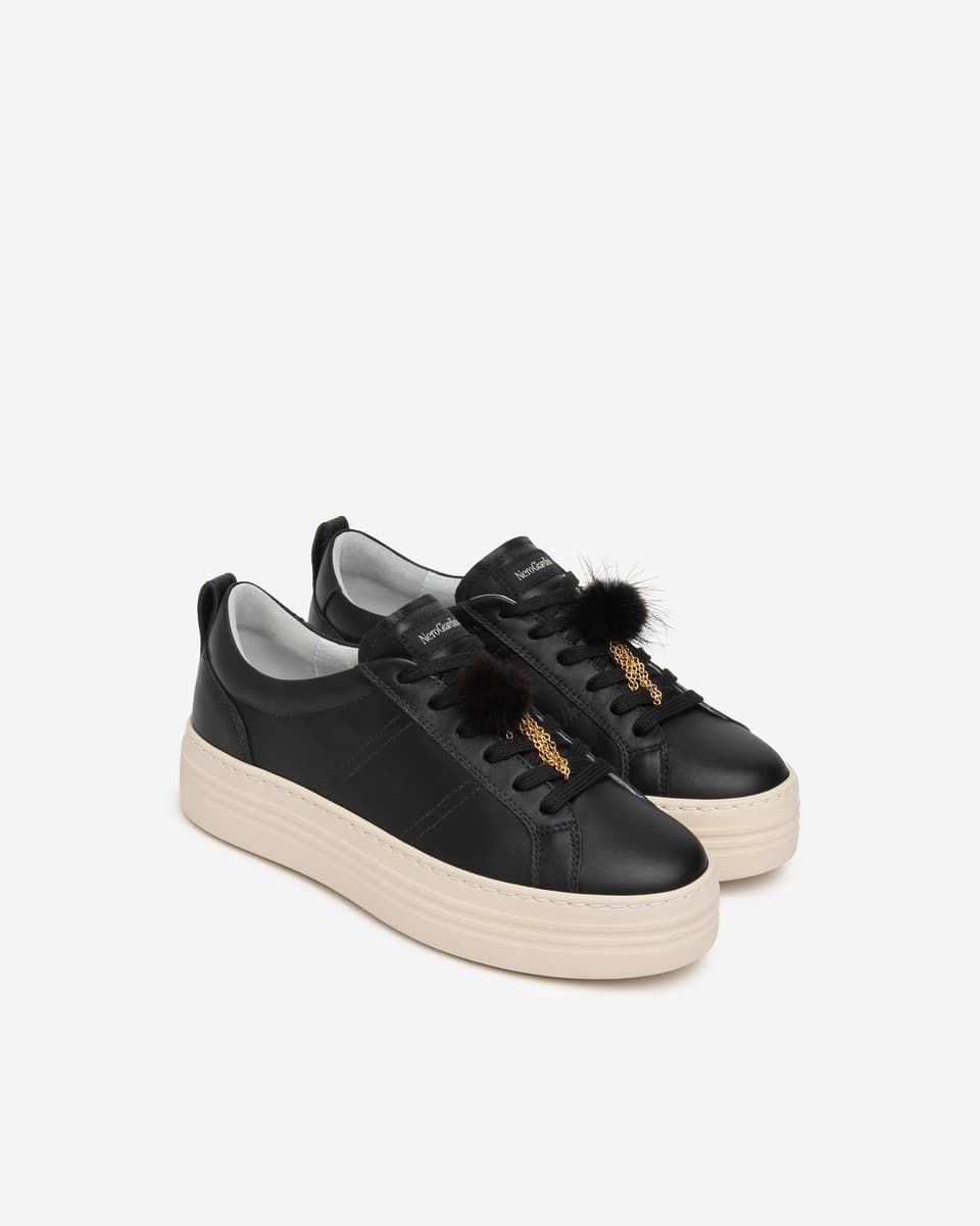 Nero Giardini sneakers donna in pelle colore nero I617440D100 - 2