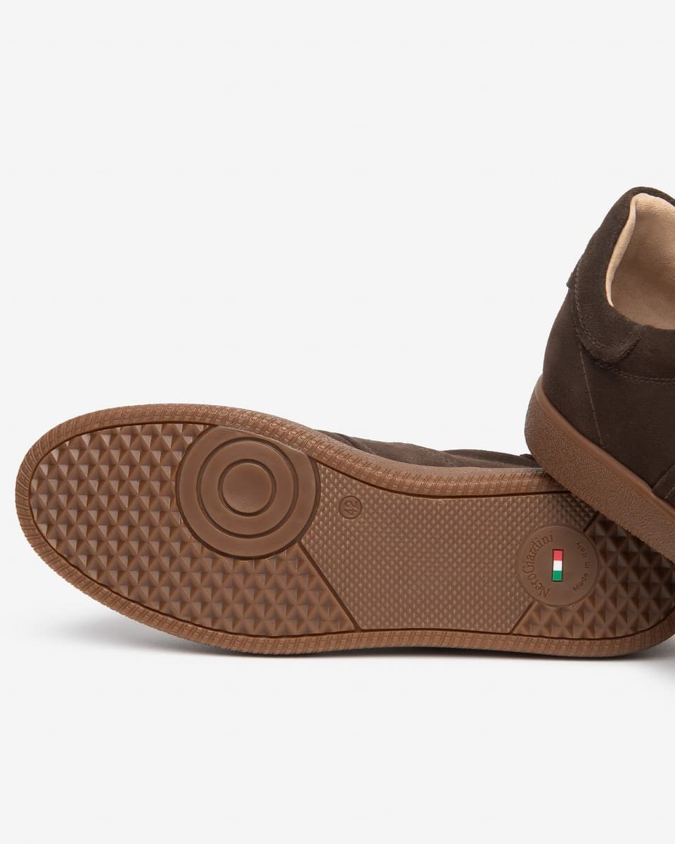 Nero Giardini sneakers da uomo in pelle scamosciata testa di moro I601330U300 - 4