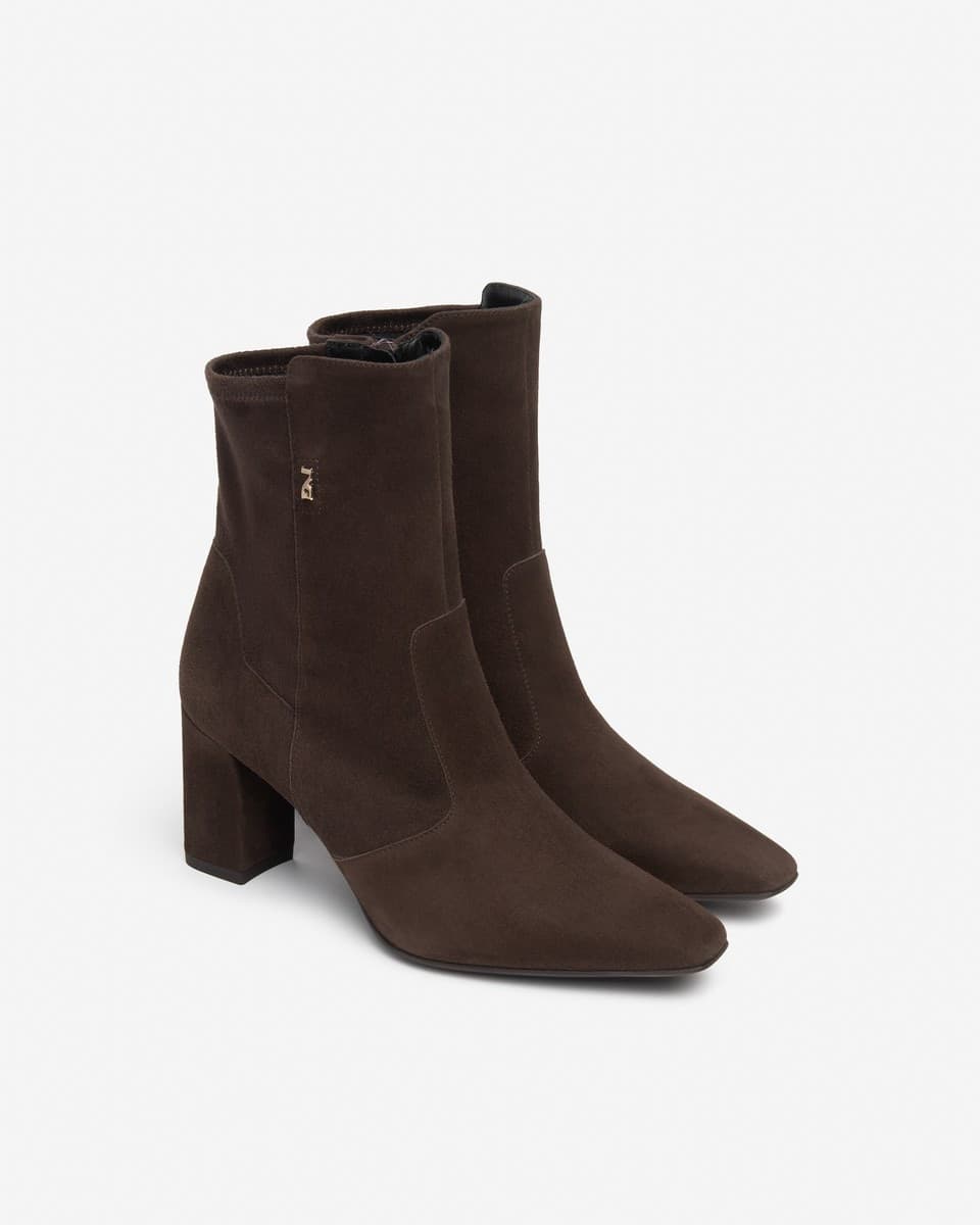 Nero Giardini stivaletti da donna in pelle scamosciata e materiale tecnico testa di moro I617644DE300 - 2