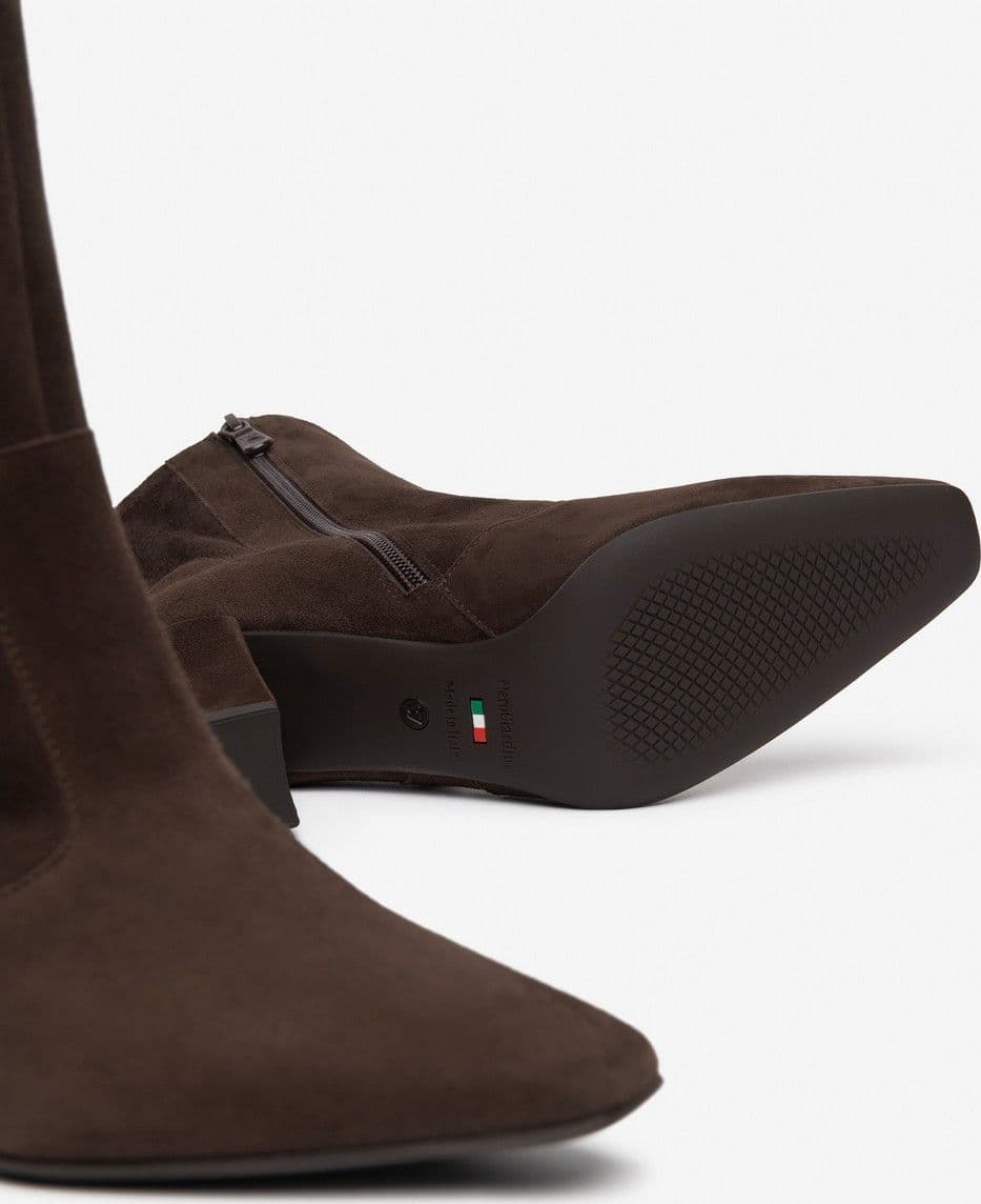Nero Giardini stivaletti da donna in pelle scamosciata e materiale tecnico testa di moro I617644DE300 - 4