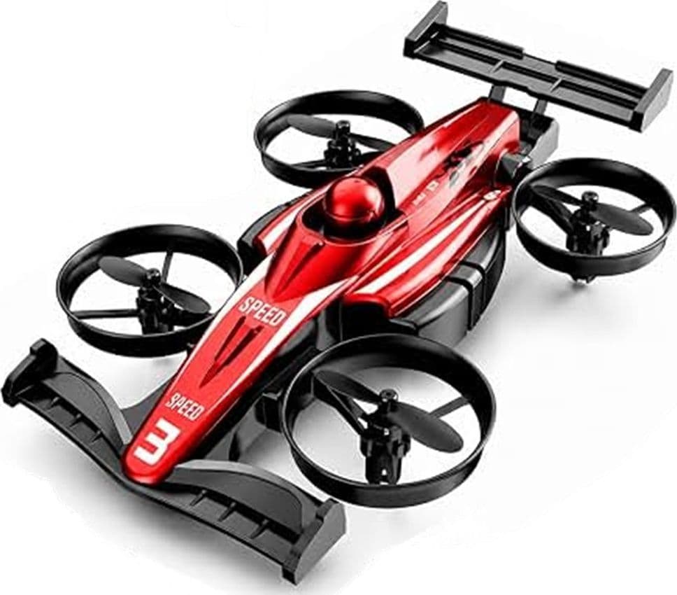 DRONE TELECOMANDATO 2IN1 DESIGN AERODINAMICO AUTO DA CORSA GIOCO PER RAGAZZI 14+ANNI SK-37 - 3