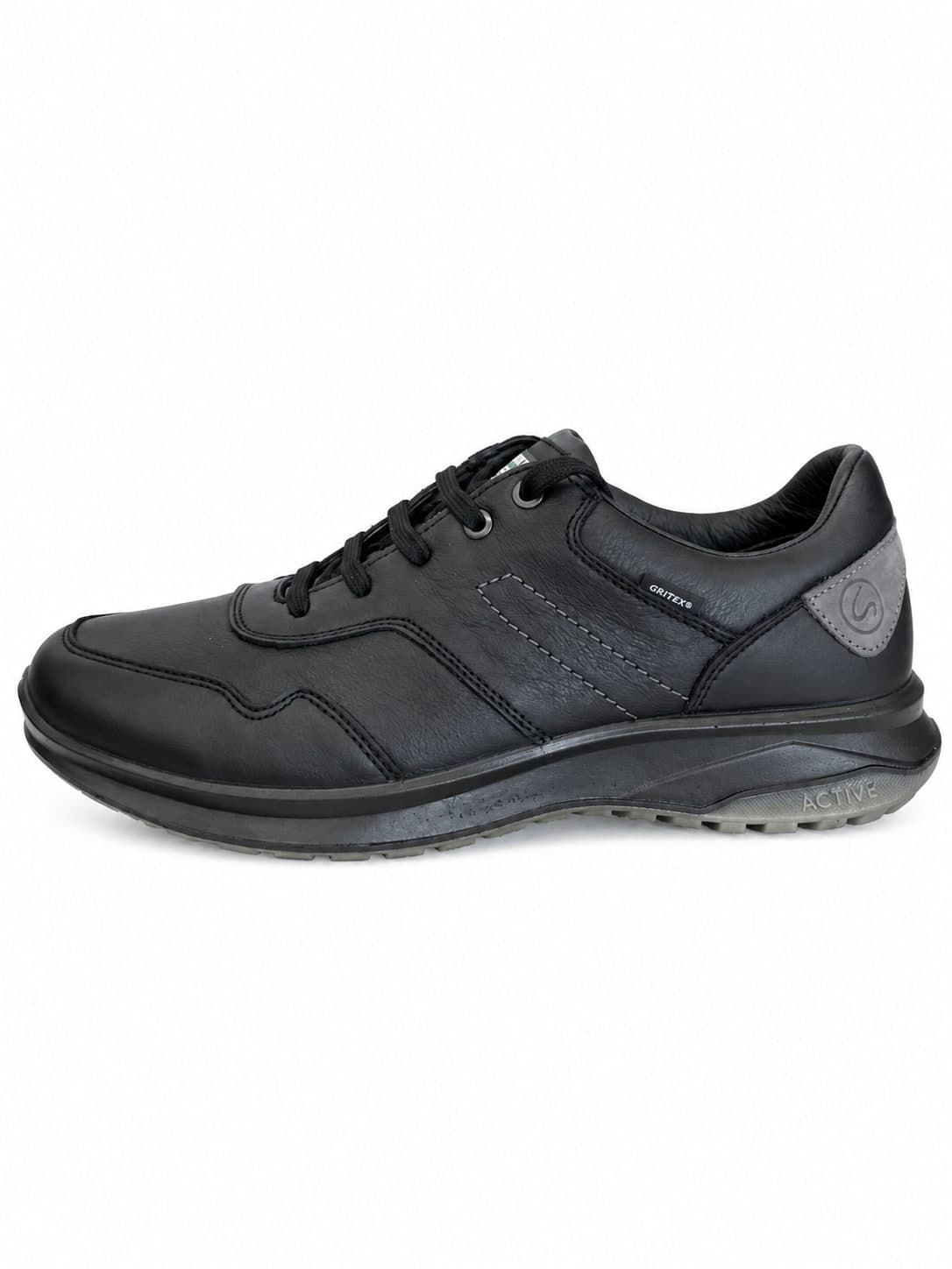 Grisport Active scarpe stringate uomo pelle nera fodera gritex - 3