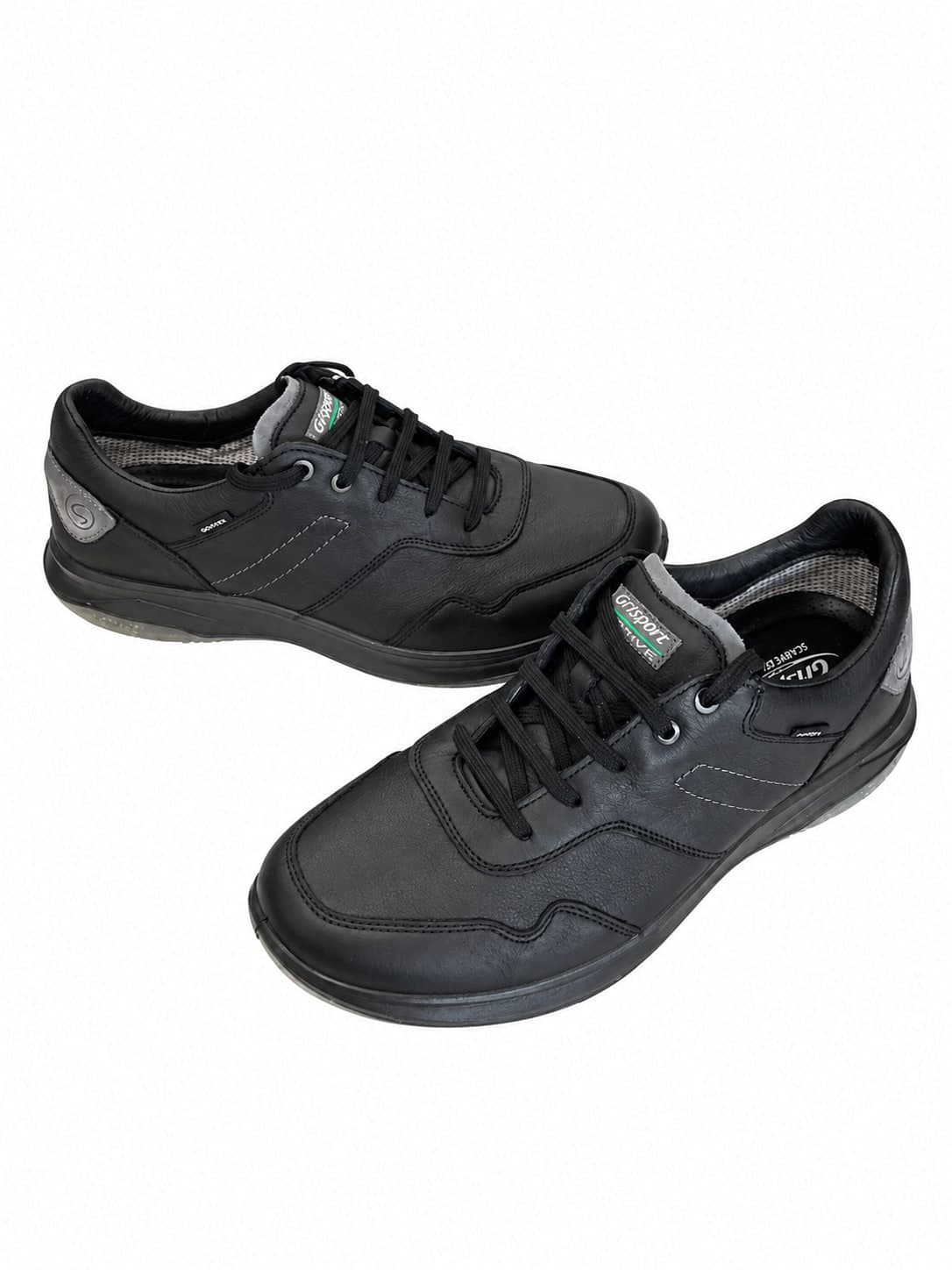 Grisport Active scarpe stringate uomo pelle nera fodera gritex - 5