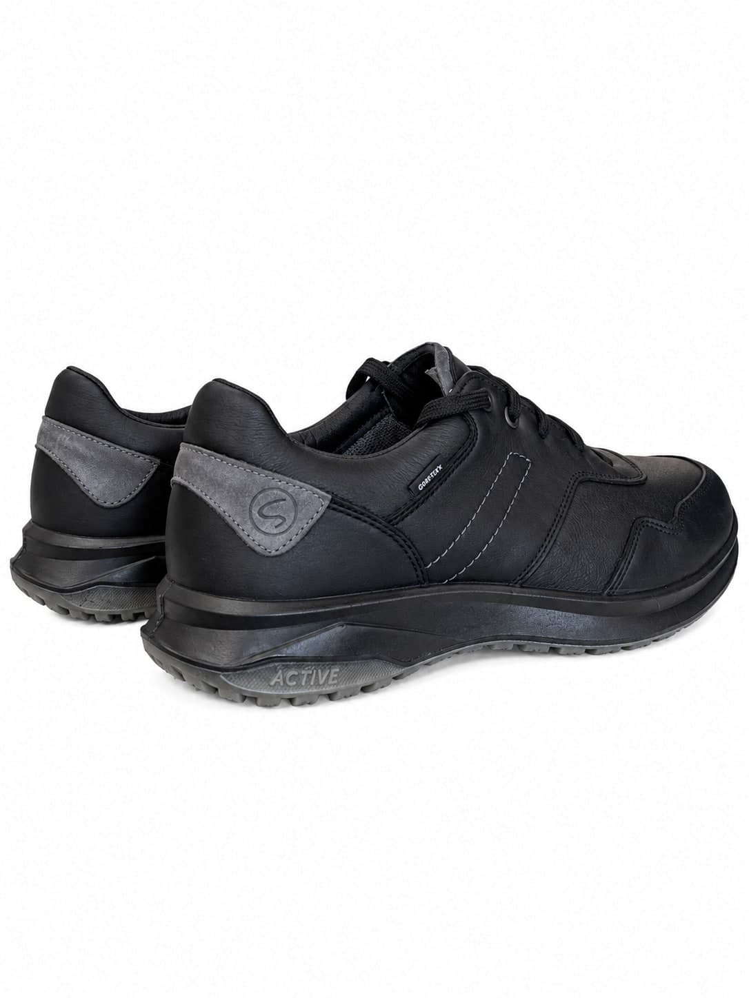 Grisport Active scarpe stringate uomo pelle nera fodera gritex - 6