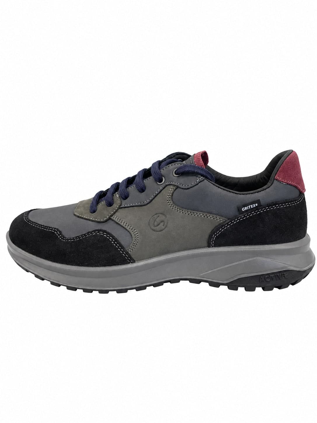 Grisport Active sneakers uomo pelle fumo talco - 4