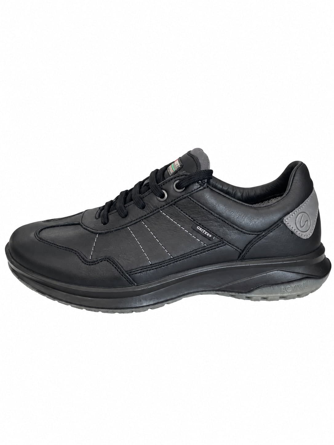 Grisport Active scarpe stringate uomo pelle nera fodera gritex - 4