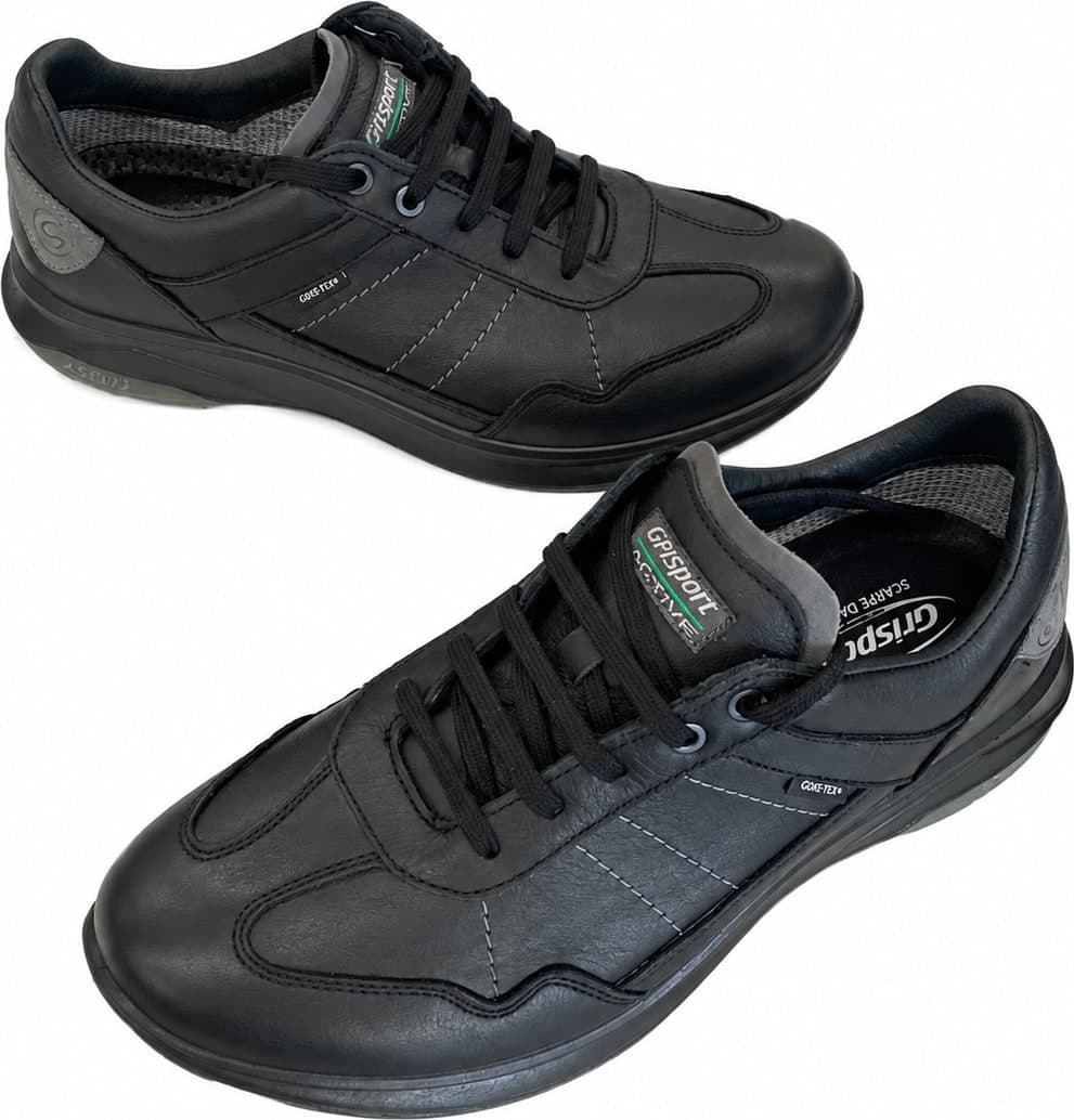 Grisport Active scarpe stringate uomo pelle nera fodera gritex - 6