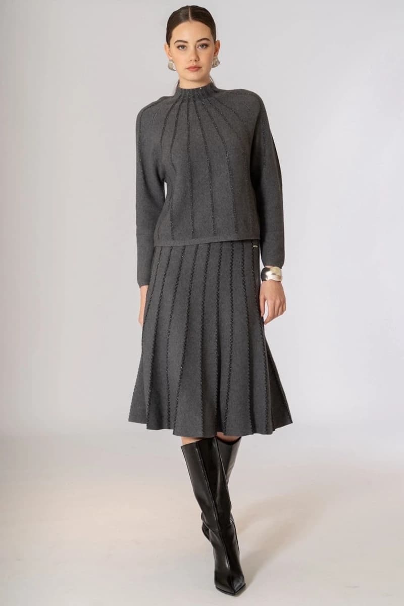 Maglia cratere inserti lurex | NO-NA'