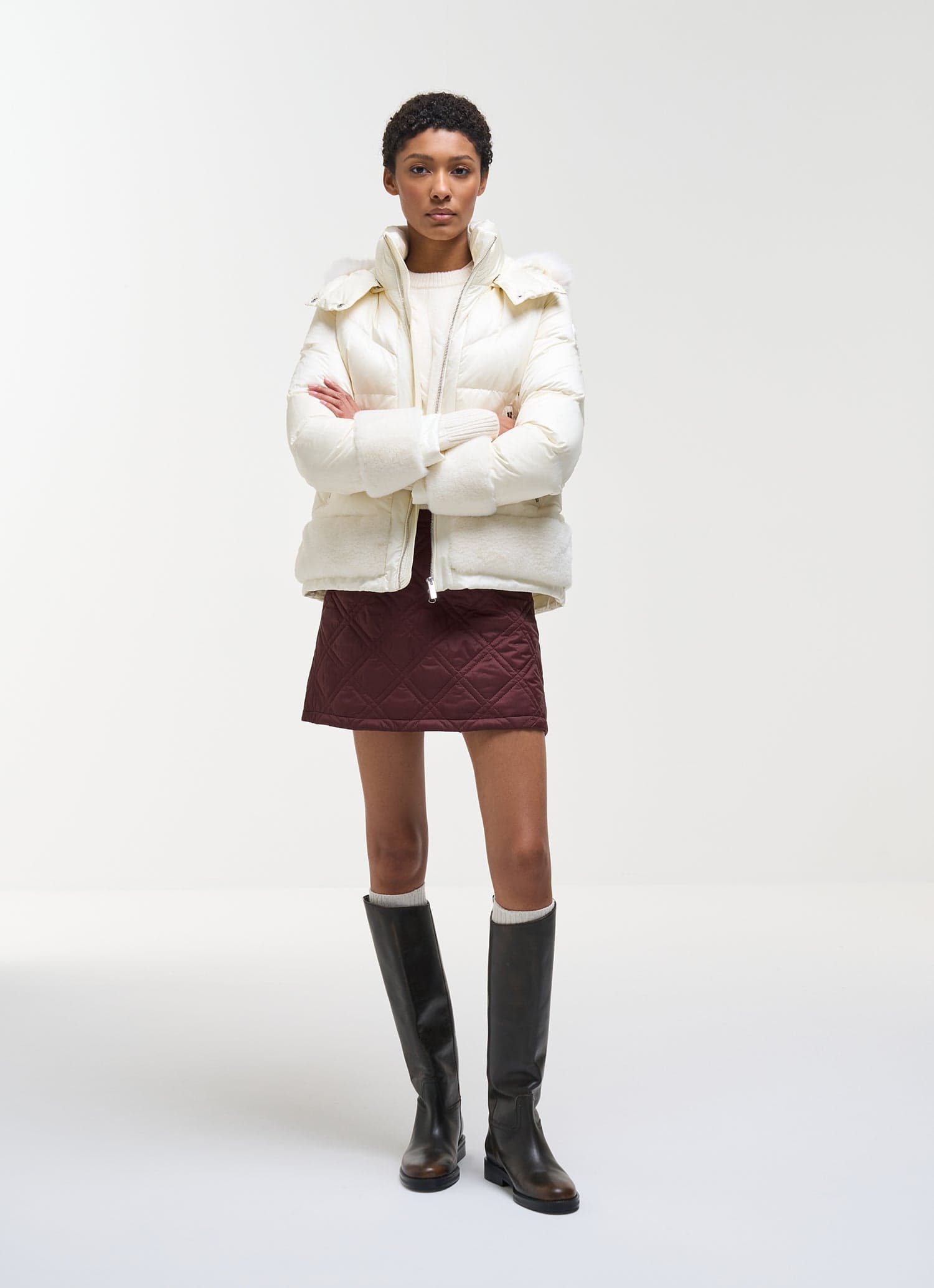 Colmar Piumino donna con inserti in pelliccia sintetica 22000030E 2YO 624 - 2