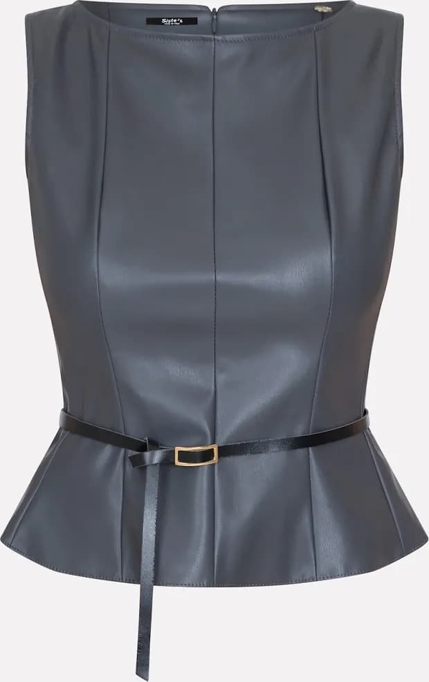 Top ecopelle con cintura | SISTE'S - 2