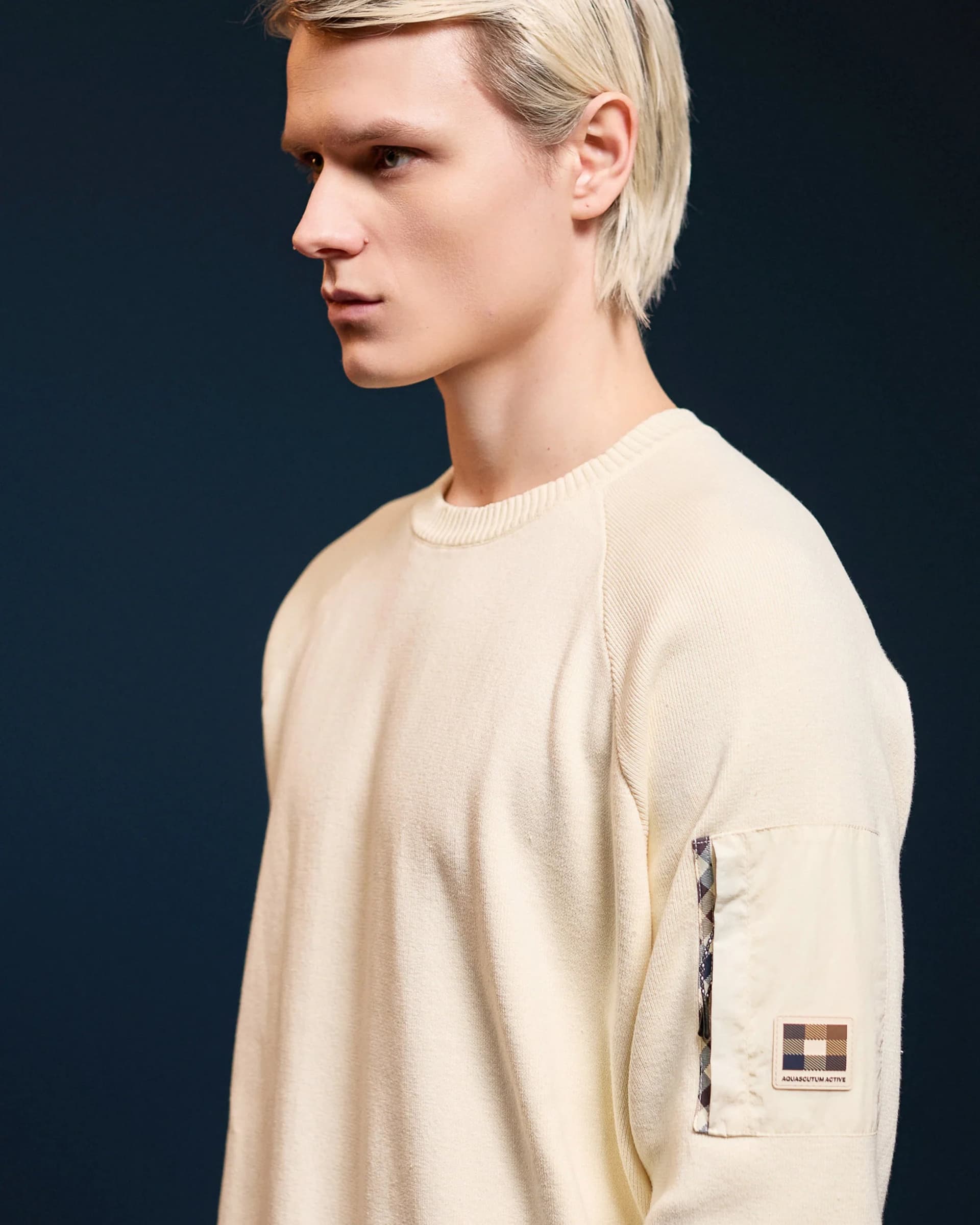 AQUASCUTUM  MAGLIA COTTON KNIT CREWNECK SWEATER AA_A006_WO004 - 5