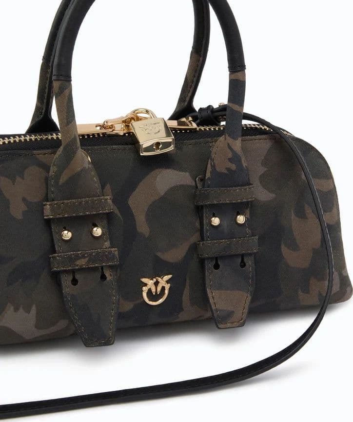 Pinko PINKO Borsa a mano e tracolla BOWLING BAG HORIZONTAL SUEDE P - 3