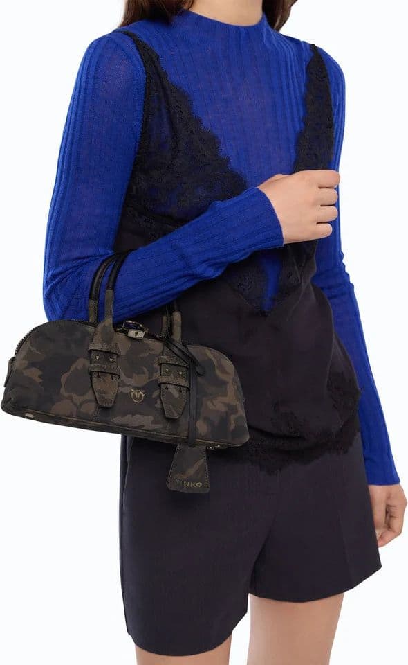 Pinko PINKO Borsa a mano e tracolla BOWLING BAG HORIZONTAL SUEDE P - 5