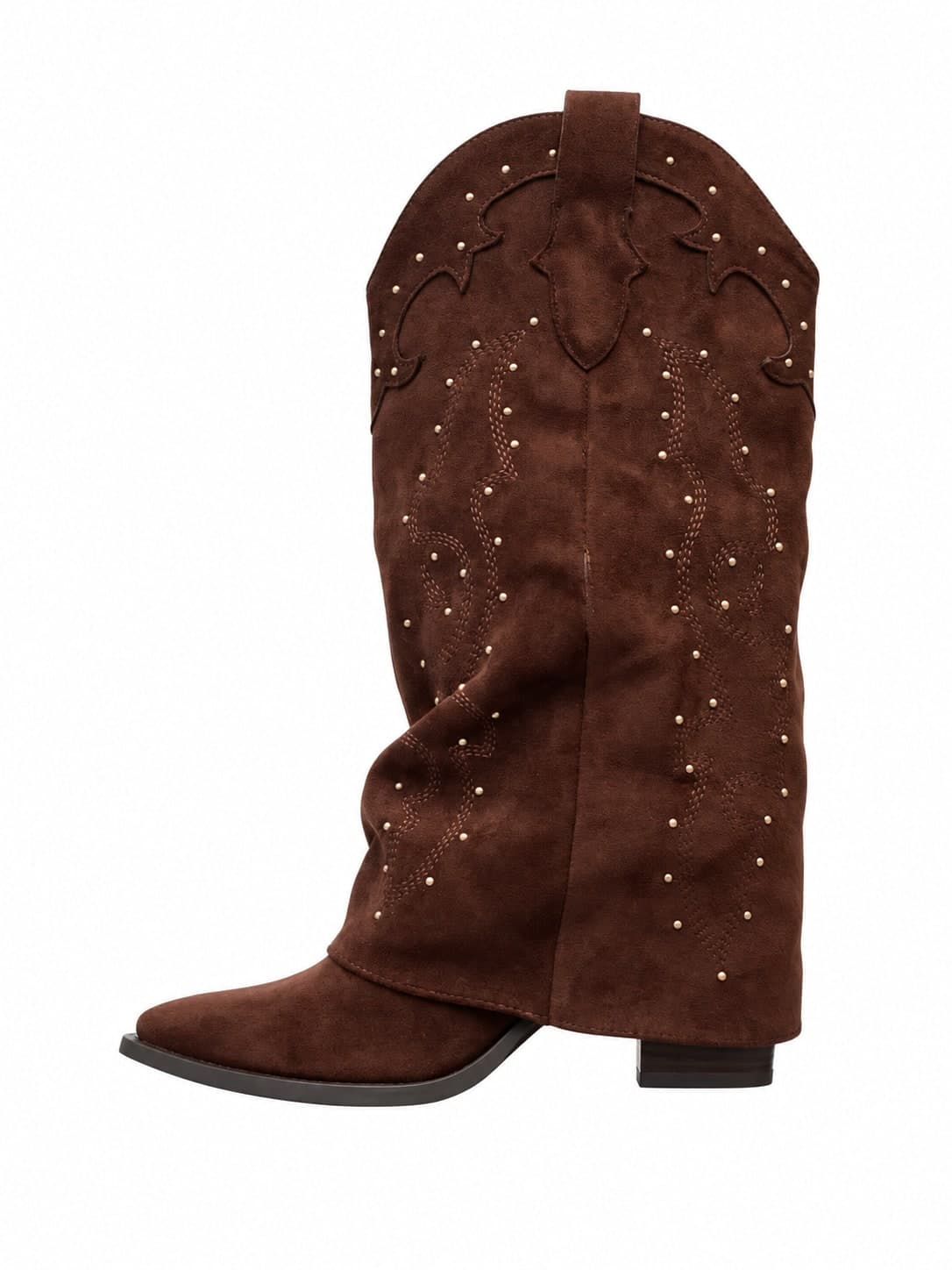 Calzature Durello Texani marrone scuro con borchie - 6