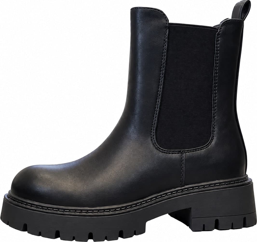 Stivali donna neri 2 in 1 con gambale rimovibile e suola carrarmato - 6