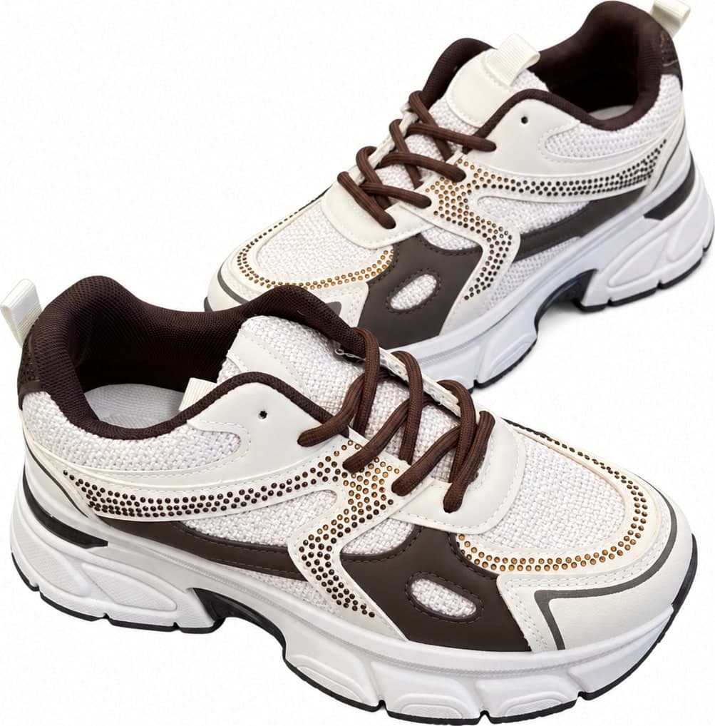 Calzature Durello sneaker donna beige marrone scuro - 2