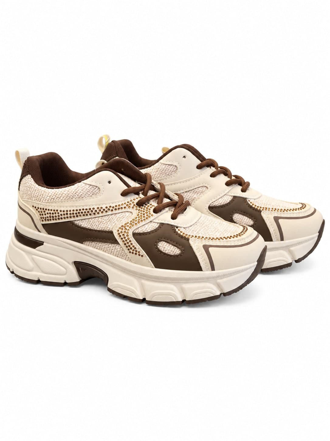 Calzature Durello sneaker donna beige marrone scuro - 3