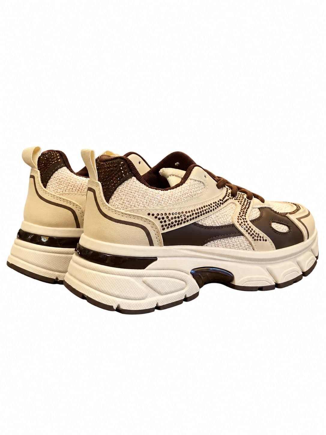 Calzature Durello sneaker donna beige marrone scuro - 4