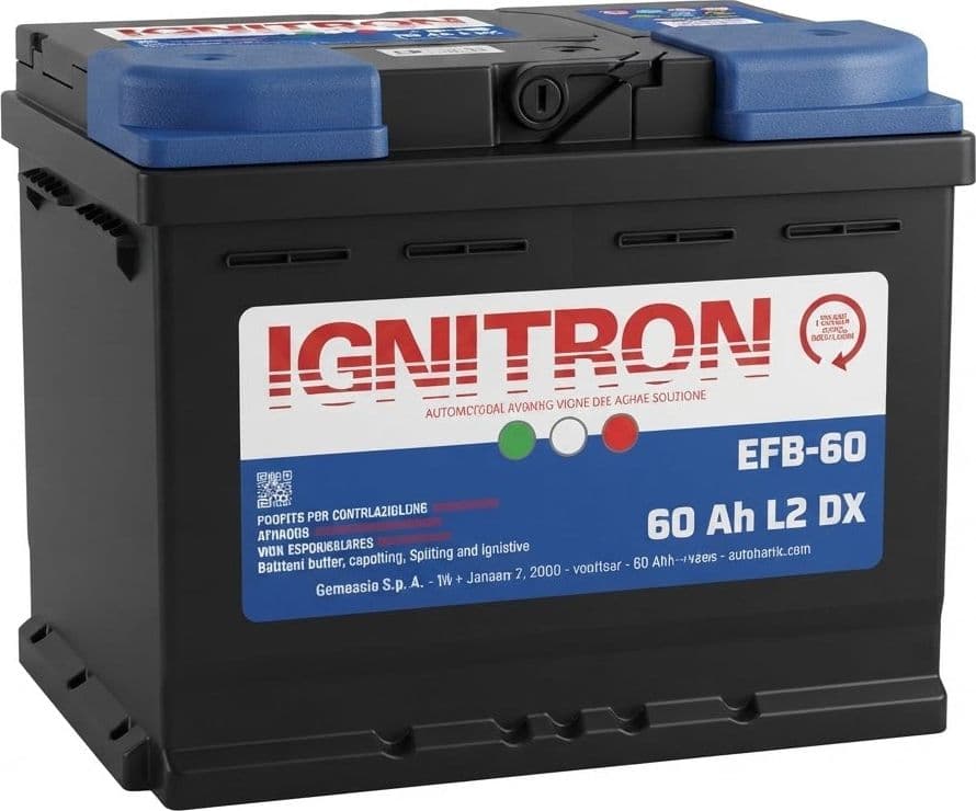 Batteria "Ignitron Traditional" con piastre e griglie in Pb/Ca per auto - 6