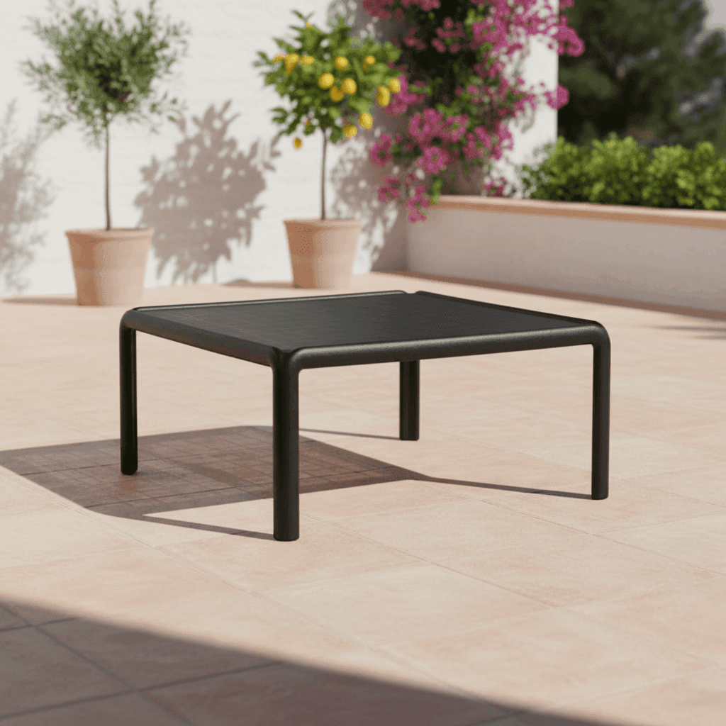 Tavolino in fiberglass 70 cm "Nardi komodo" da caffe basso per giardino e veranda da esterno - 2