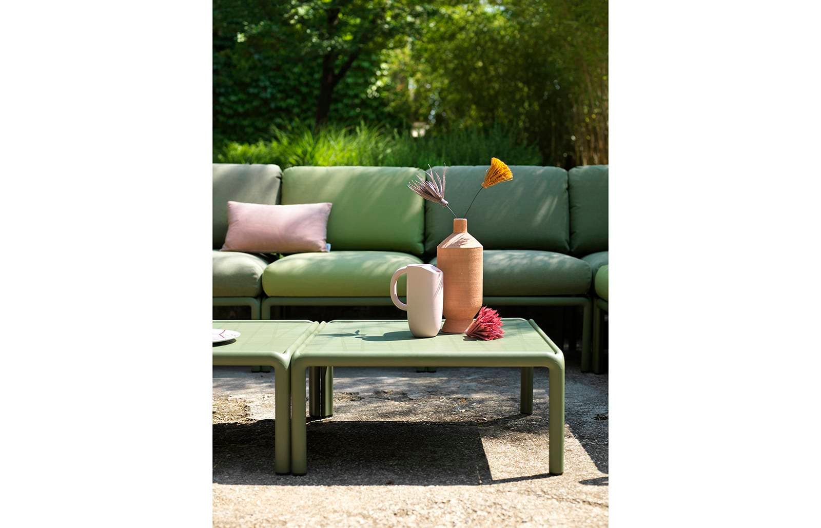 Tavolino in fiberglass 70 cm "Nardi komodo" da caffe basso per giardino e veranda da esterno - 7