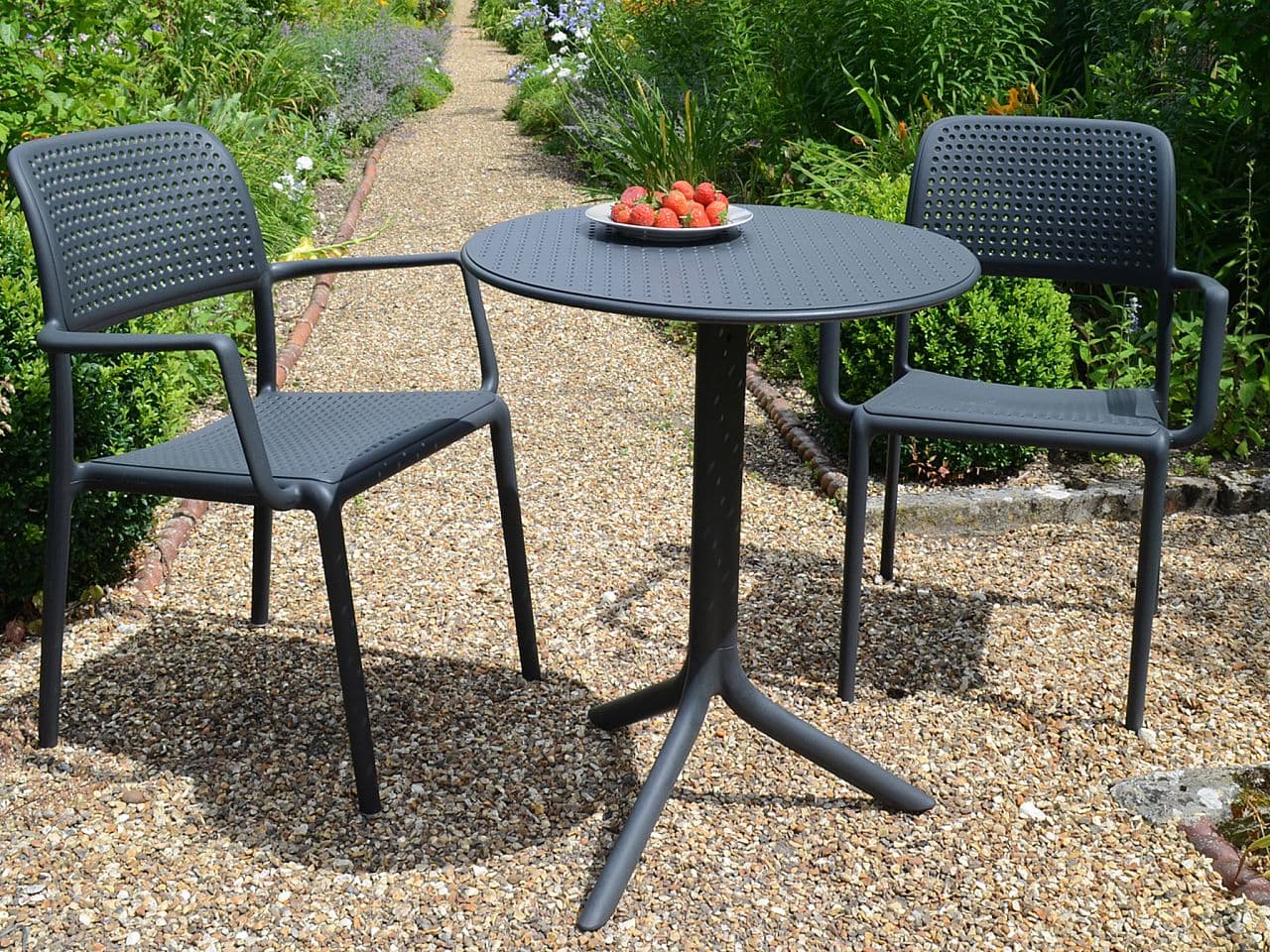 Tavolino "Step" da esterno per bar e ristoranti in fiberglass 60 cm "Made in Italy" - 4