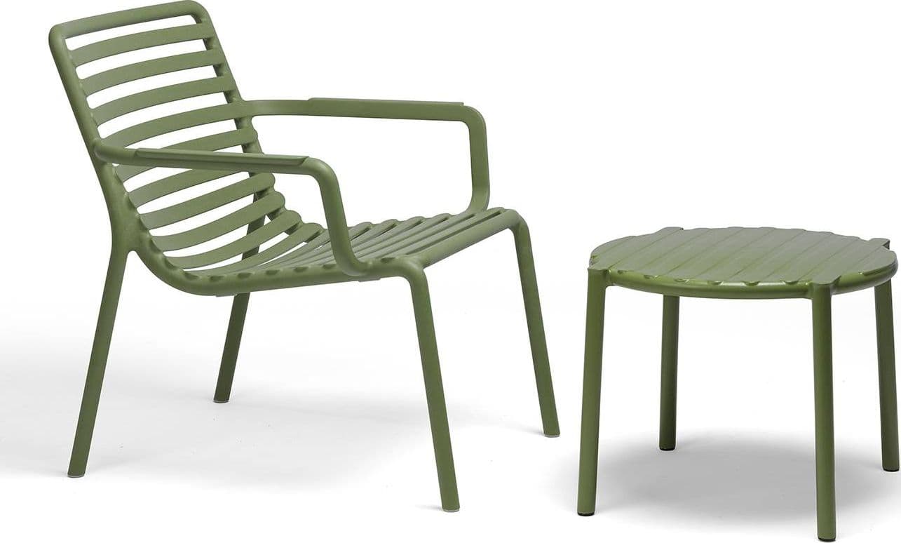 Tavolino basso "Doga" in polipropilene fiber-glass per giardino, bar e ristorante "Made in Italy" - 7