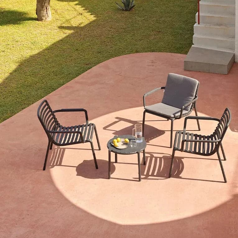 Salottino "Doga Relax" in polipropilene fiber-glass per giardino, bar e ristorante "Made in Italy" - 2
