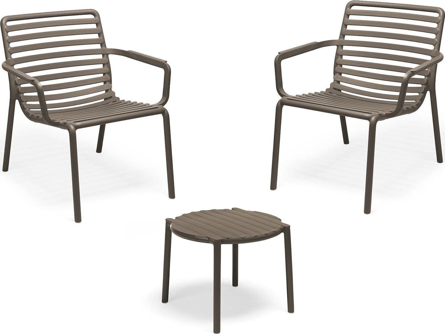 Salottino "Doga Relax" in polipropilene fiber-glass per giardino, bar e ristorante "Made in Italy" - 19