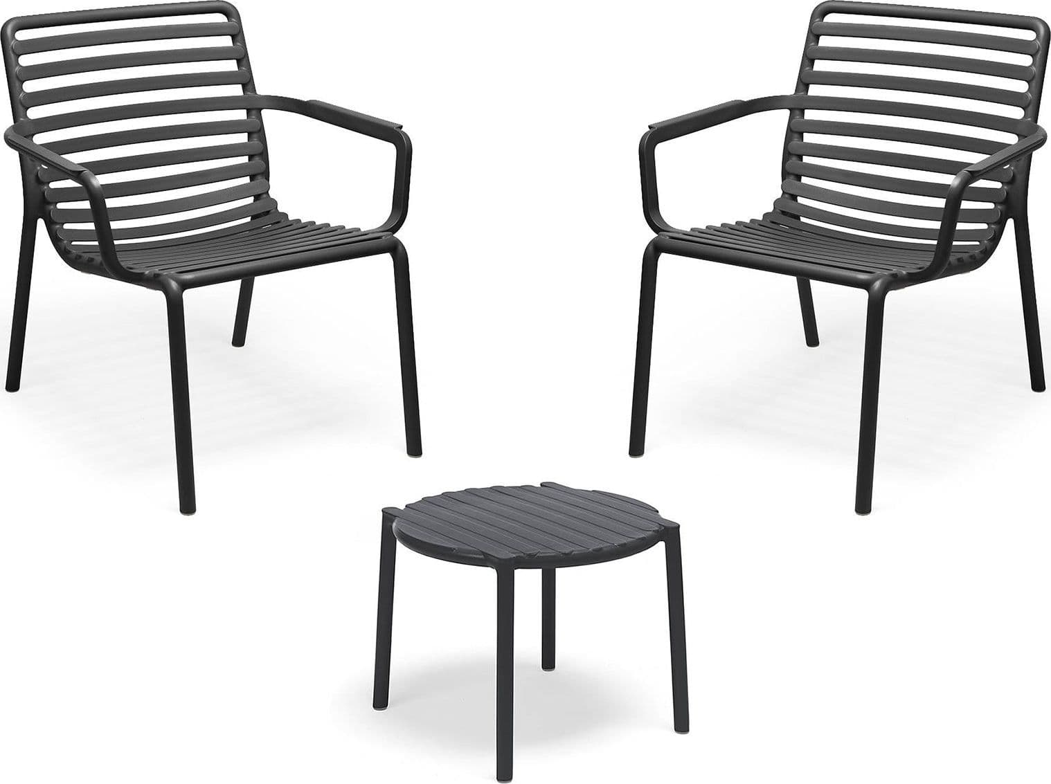 Salottino "Doga Relax" in polipropilene fiber-glass per giardino, bar e ristorante "Made in Italy" - 20