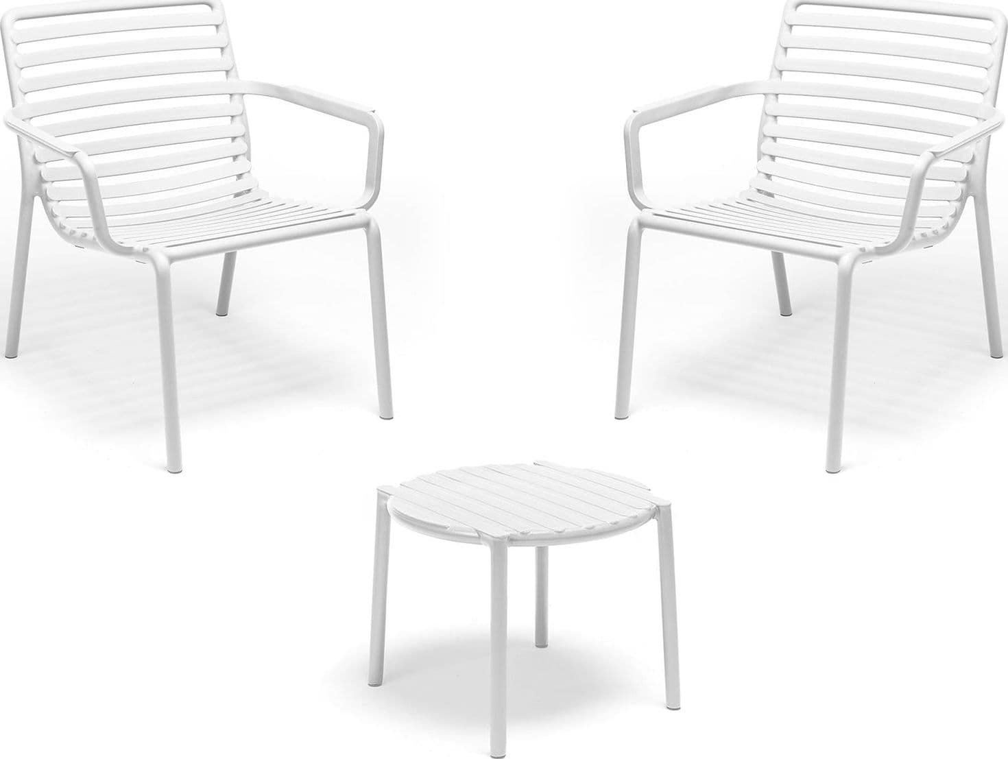 Salottino "Doga Relax" in polipropilene fiber-glass per giardino, bar e ristorante "Made in Italy" - 21