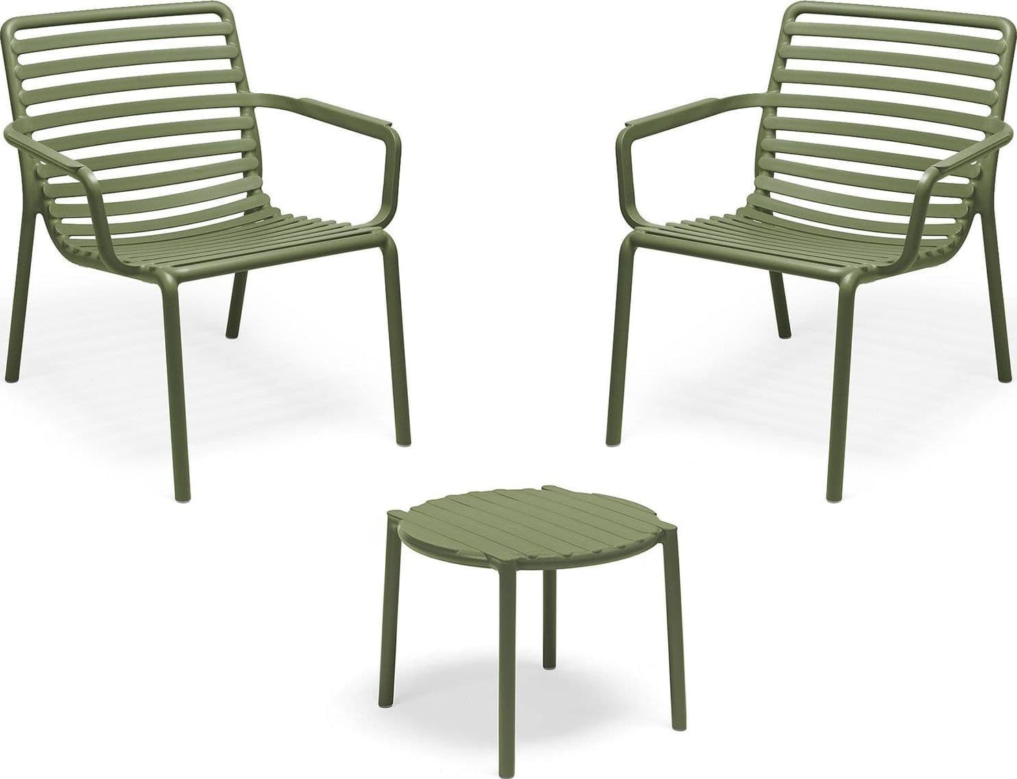 Salottino "Doga Relax" in polipropilene fiber-glass per giardino, bar e ristorante "Made in Italy" - 22