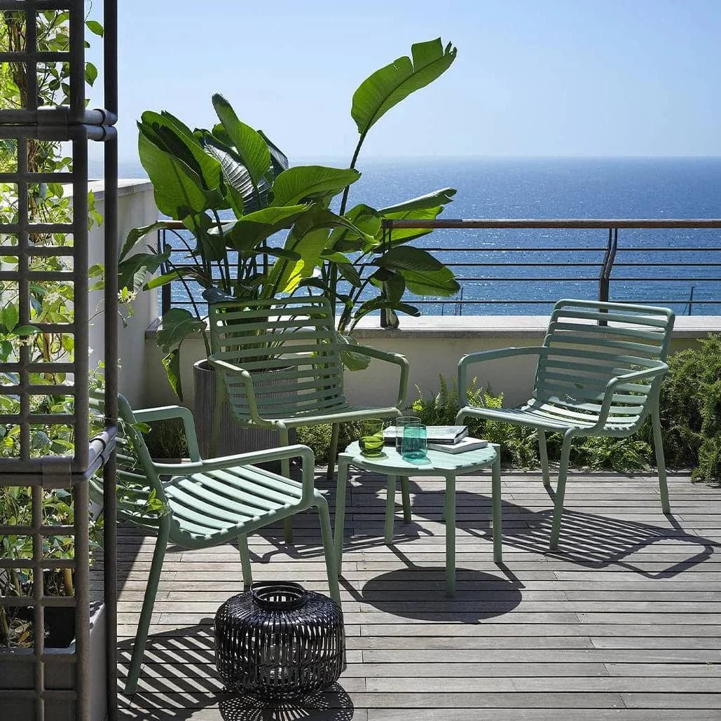 Salottino "Doga Relax" in polipropilene fiber-glass per giardino, bar e ristorante "Made in Italy" - 3