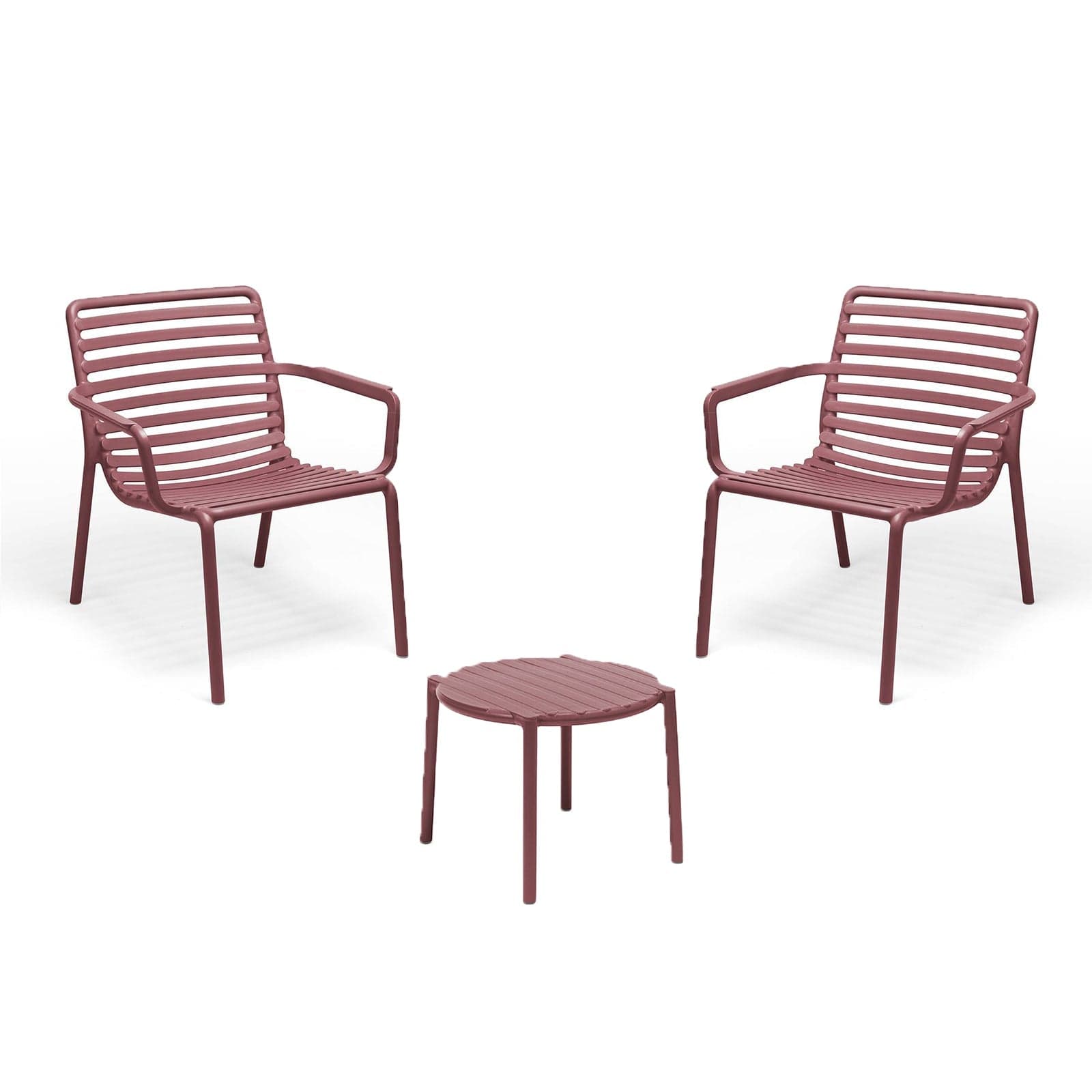 Salottino "Doga Relax" in polipropilene fiber-glass per giardino, bar e ristorante "Made in Italy" - 4