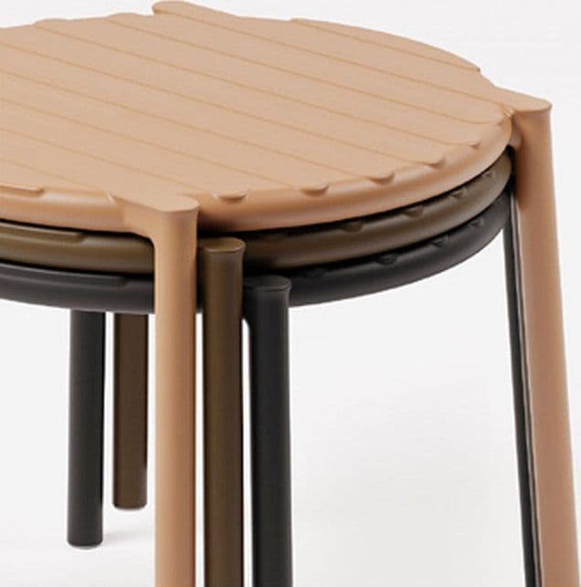 Salottino "Doga Relax" in polipropilene fiber-glass per giardino, bar e ristorante "Made in Italy" - 15