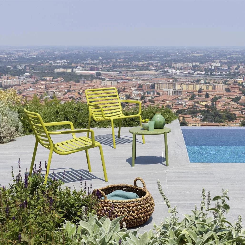 Salottino "Doga Relax" in polipropilene fiber-glass per giardino, bar e ristorante "Made in Italy" - 10