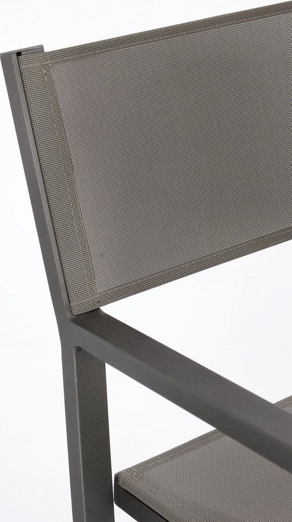 Sedia da regista "Konnor" struttura in alluminio, seduta in textilene, ideale per giardino - 6