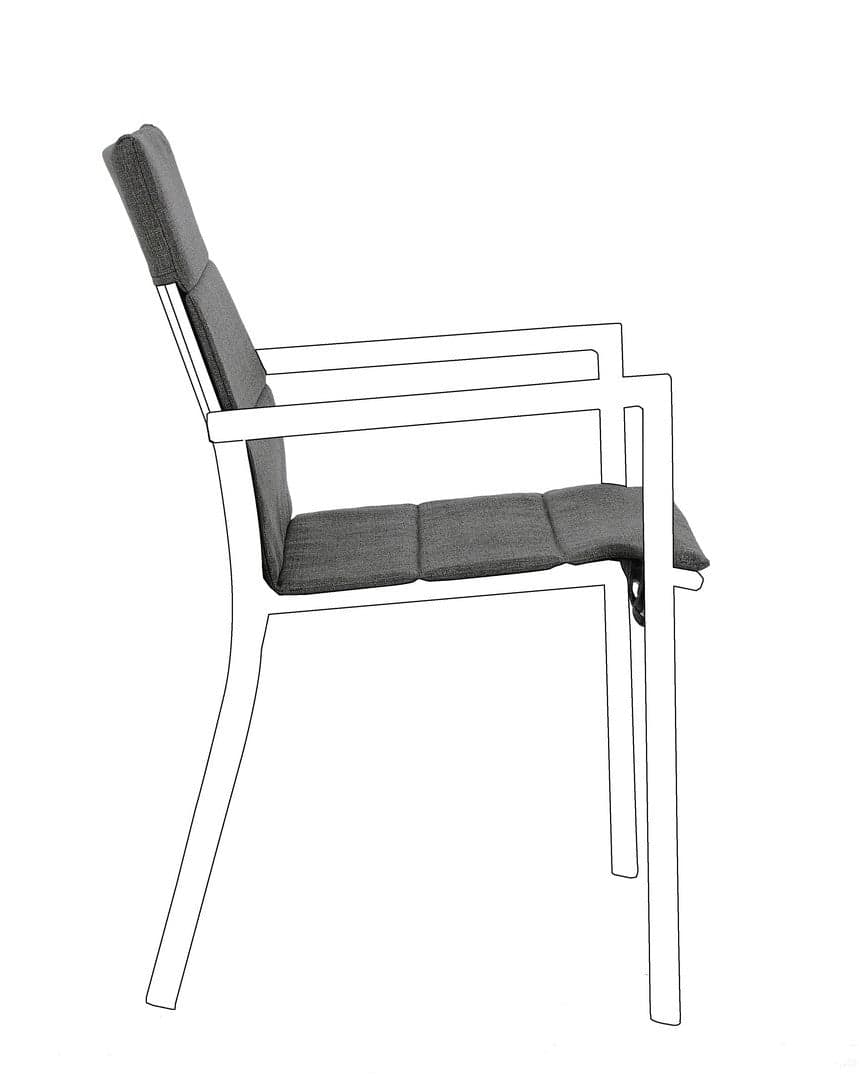 Cuscino per sedia "Konnor" in tessuto olefin, 91 x 41 x 1h cm - 16
