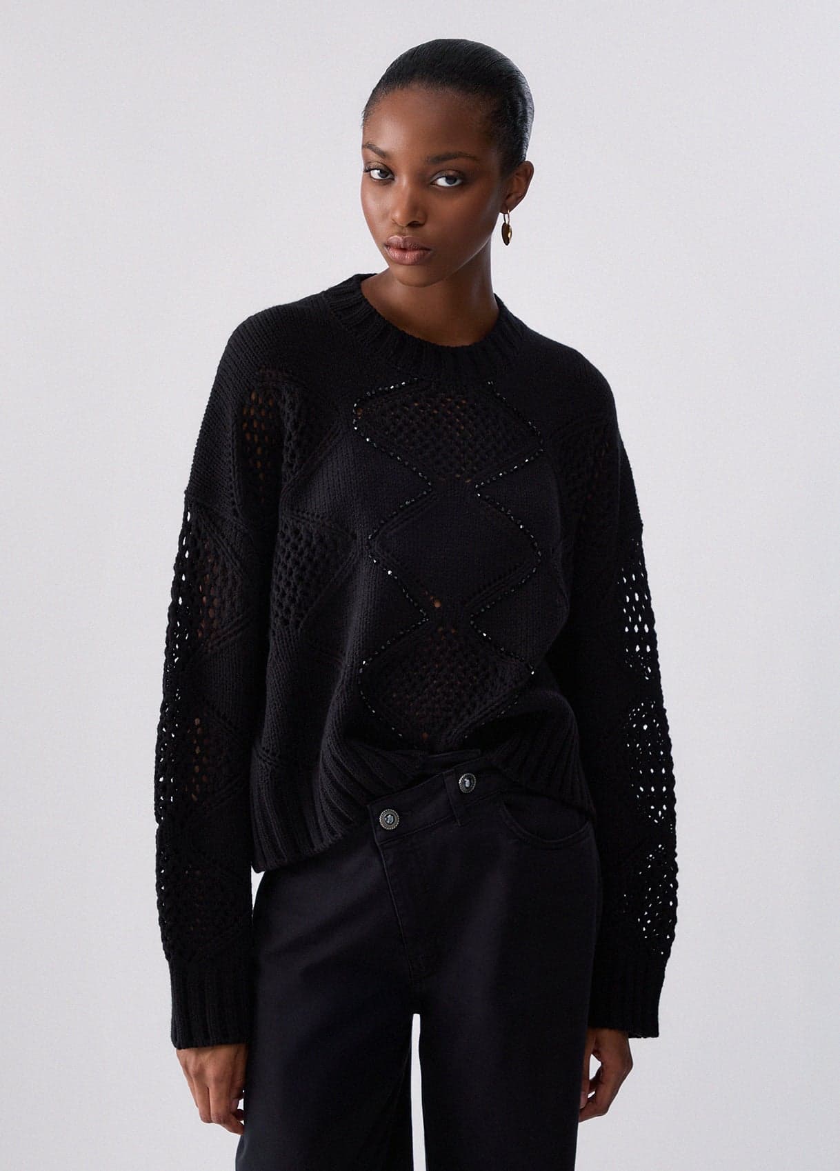 LIU JO  MAGLIA WF6286-MA37R – NERO (22222)